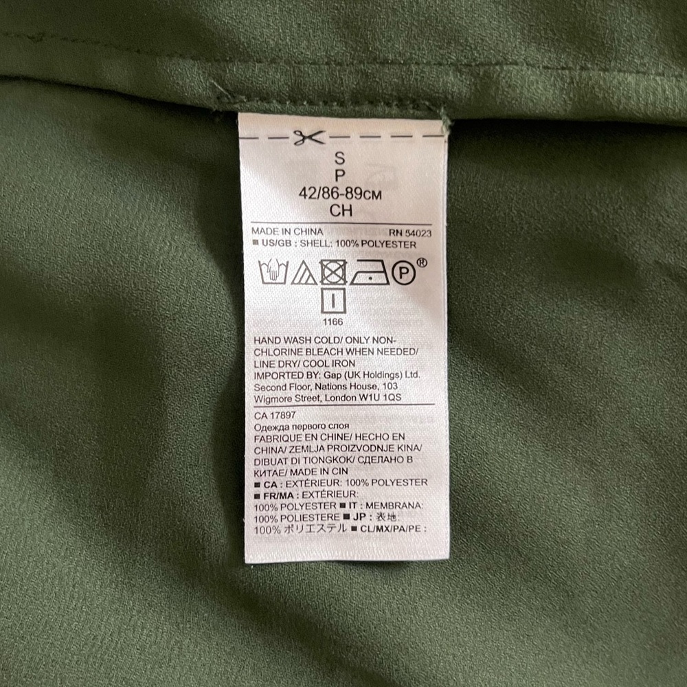 Banana Republic Women’s Olive Green Pleated Long Sleeve Top Size S - Picture 6 of 7